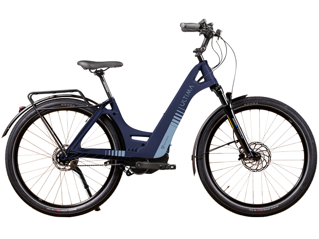Ultima Multipath City Original, vélo de ville électrique à cadre carbone, vue de profil