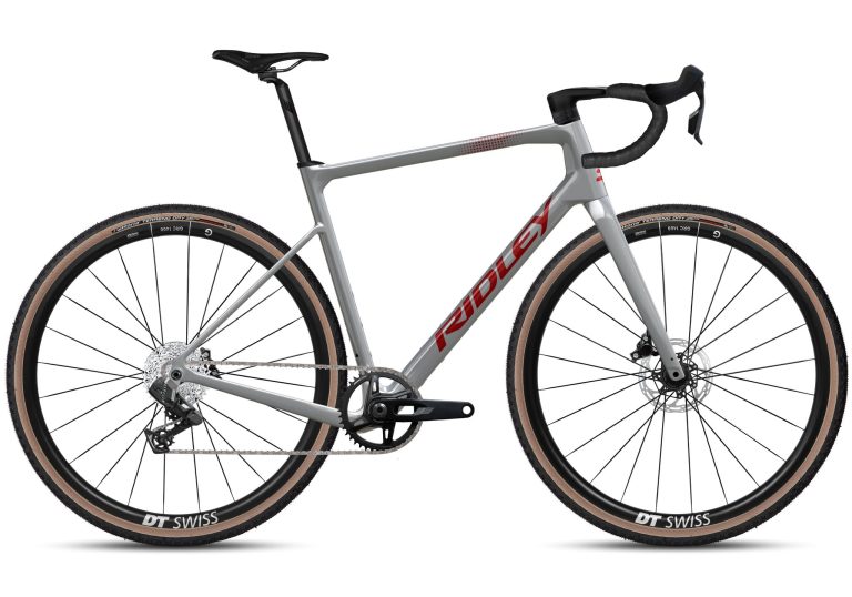 Ridley Grifn Gravel en SRAM Rival XPLR, vélo de gravel carbone à roues hautes, vue de profil