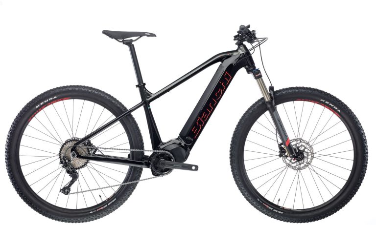 Bianchi T-Tronik Sport 9.1, VTT électrique semi-rigide à moteur Shimano E7000, vue de profil