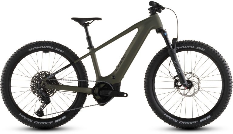 Cube Acid 240 Hybrid Rookie SLX 400X 2026, VTT électrique enfant à moteur Bosch, vue de profil