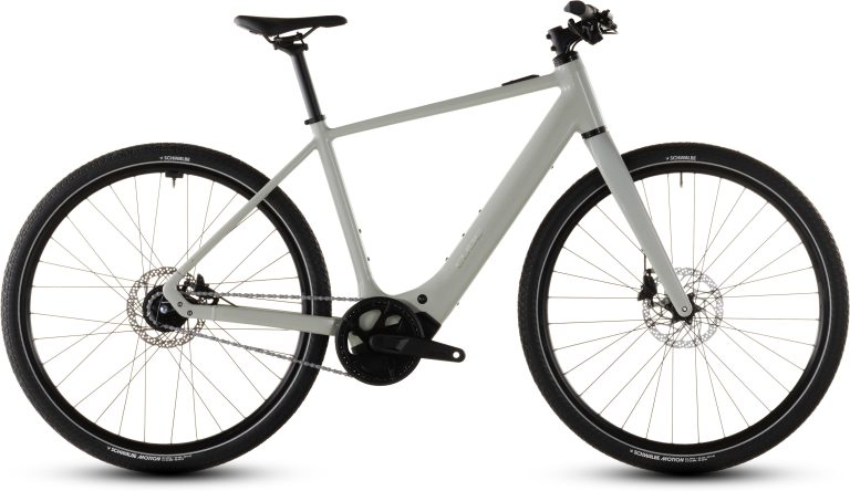 Cube Editor Hybrid SLX 400X 2026, vélo urbain électrique léger à fourche carbone, vue de profil