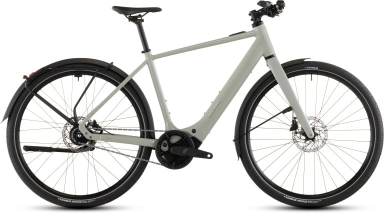 Cube Editor Hybrid SLX 400X FE 2026, vélo urbain électrique léger à fourche carbone, vue de profil