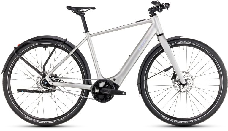 Cube Editor Hybrid SLX FE 400X 2025, vélo de ville électrique à cadre haut, vue de profil