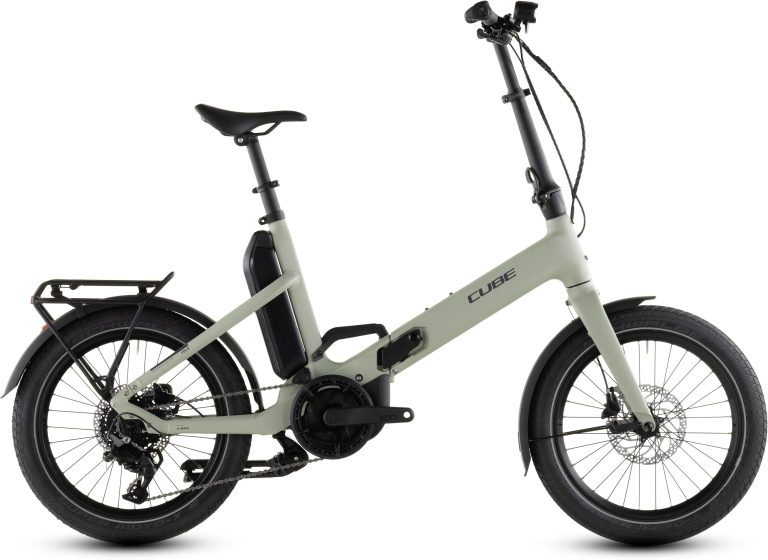 Cube Fold Hybrid 2026, vélo pliant à assistance électrique, vue de profil