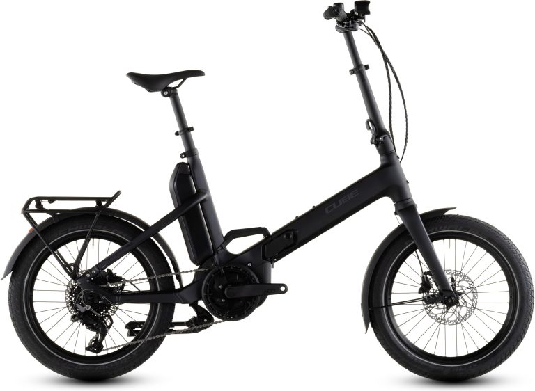 Cube Fold Hybrid 545 2026, vélo pliant électrique à moteur Bosch, vue de profil