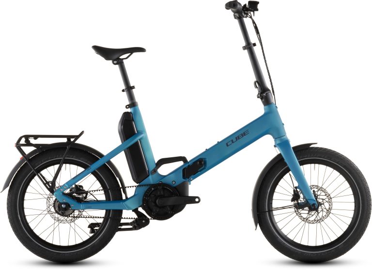 Cube Fold Hybrid Comfort 545 2026, vélo pliant électrique en 20 pouces, vue de profil