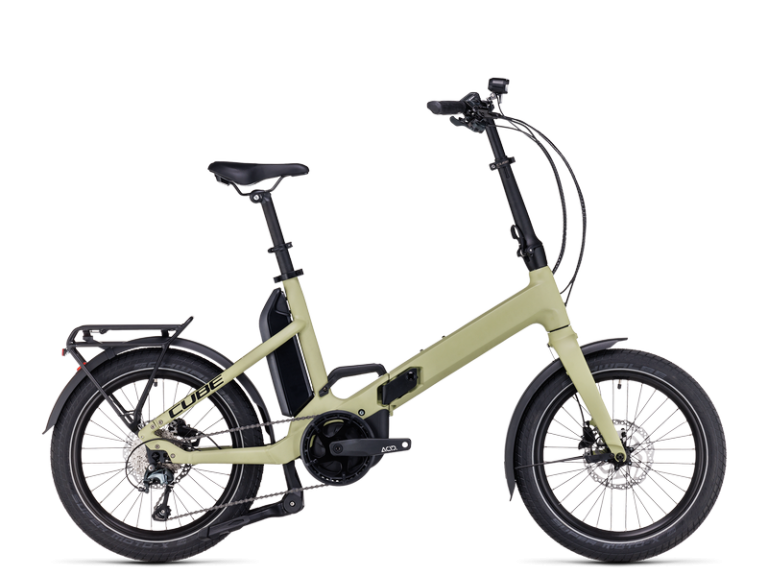 Cube Fold Sport Hybrid 500 2024, pliant électrique coloris green´n´black, vue de profil