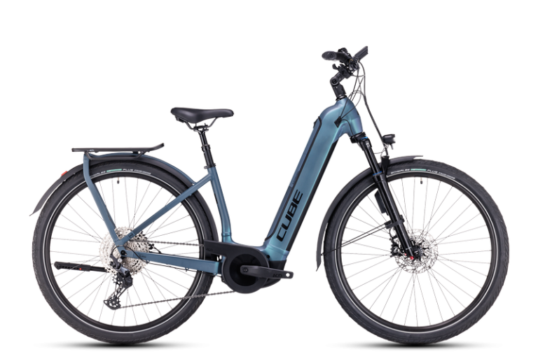 Cube Kathmandu Hybrid ABS 750 2024, trekking électrique Easy Entry coloris smaragdgrey´n´blue
