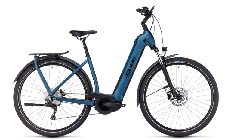 Cube Kathmandu Hybrid ONE 750 2024, vélo de trekking électrique à batterie intégrée, vue de profil