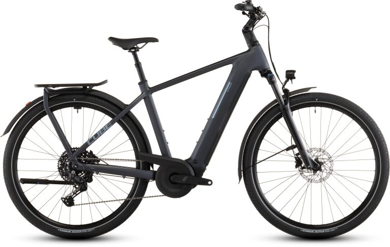 Cube Kathmandu Hybrid ONE 800 2026, vélo de trekking électrique à porte-bagage intégré, vue de profil