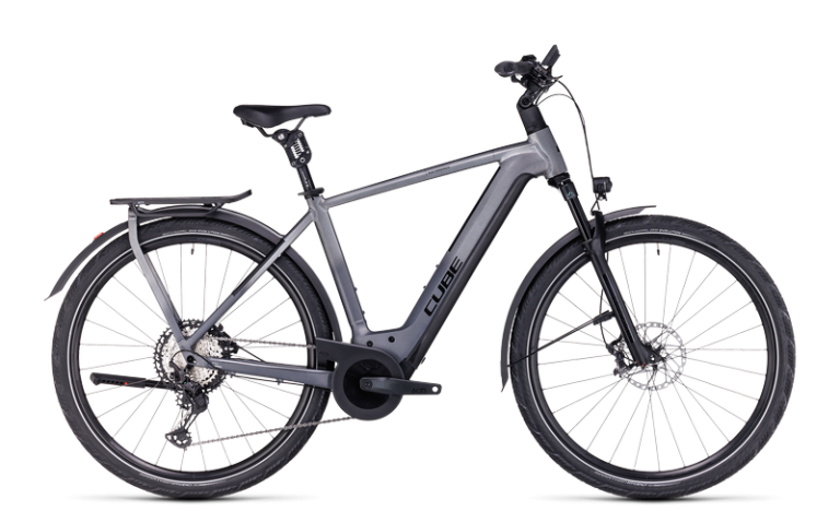 Cube Kathmandu Hybrid SLT 750 2024, trekking électrique coloris prizmsilver´n´grey, de profil
