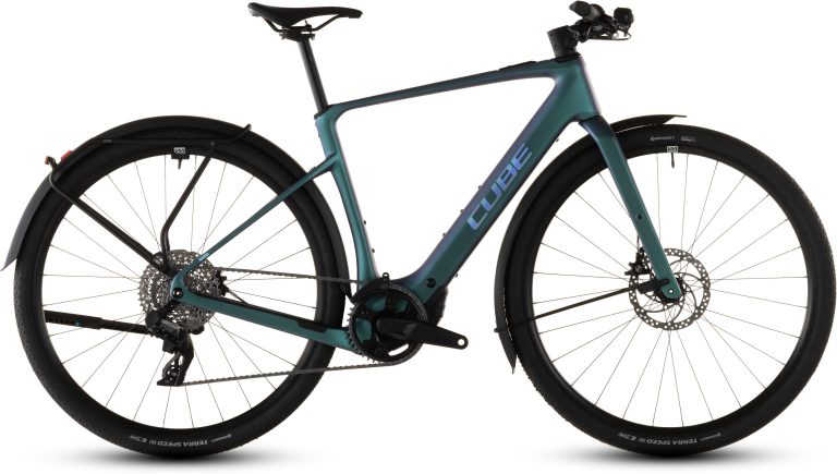 Cube Nulane Hybrid C:62 SLX 400X FE 2026, gravel électrique carbone à cintre plat, vue de profil