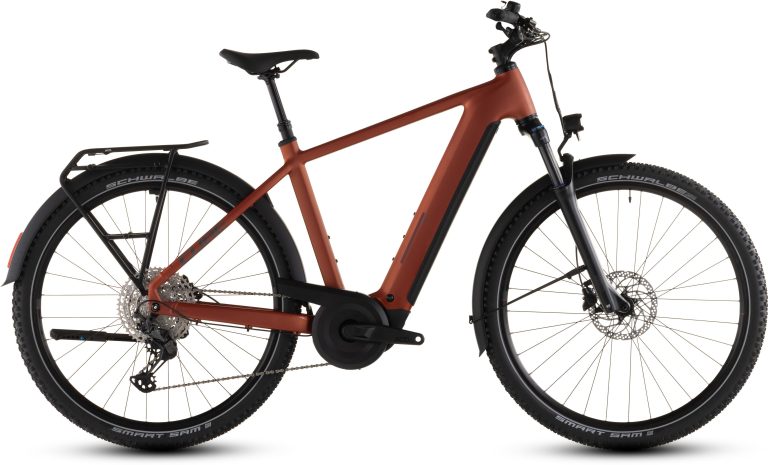 Cube Nuride Hybrid Pro 600 2026, vélo de trekking électrique à tige télescopique, vue de profil