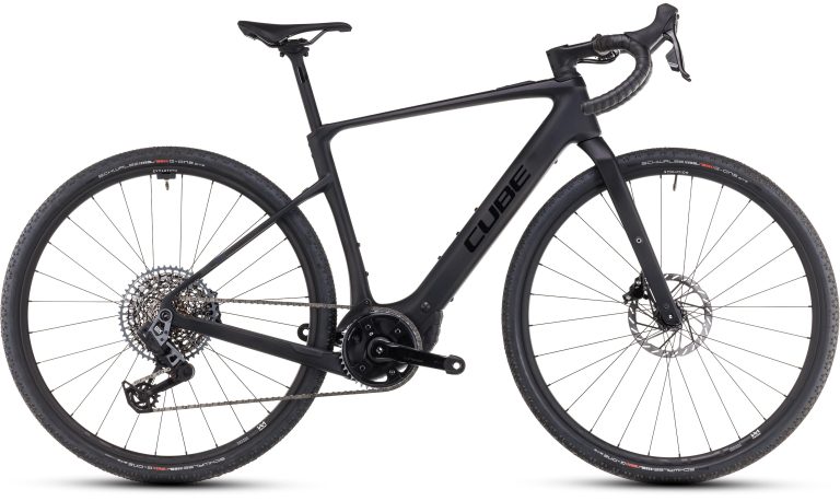 Cube Nuroad Hybrid C:62 SLX 400X 2025, gravel électrique carbone à transmission SRAM AXS, vue de profil