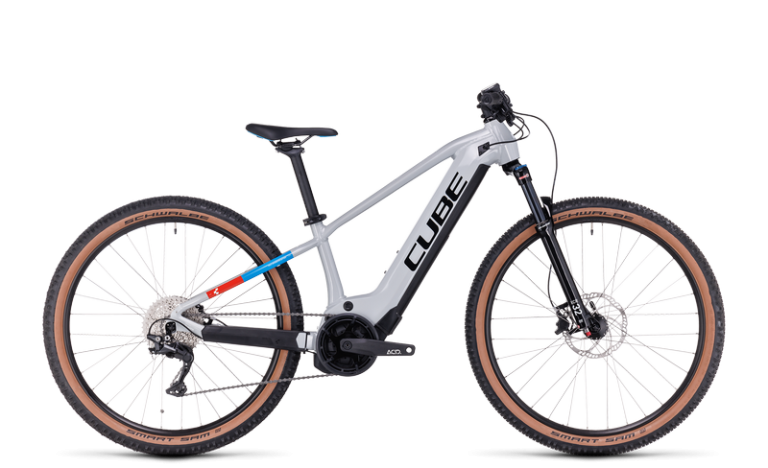 Cube Reaction Hybrid Rookie SLX 400 2024 teamline, VTT électrique junior en taille XS, vue de profil