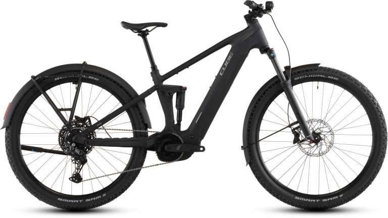 Cube Stereo Hybrid ONE22 Pro 600 FE 2026, VTT électrique tout-suspendu, vue de profil