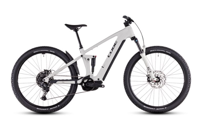 Cube Stereo Hybrid ONE22 Pro 800, VTT électrique tout-suspendu à cadre aluminium, vue de profil