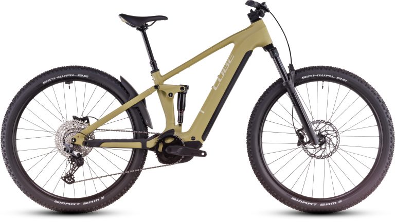 Cube Stereo Hybrid ONE22 Race 800 2026, VTT électrique tout-suspendu, vue de profil