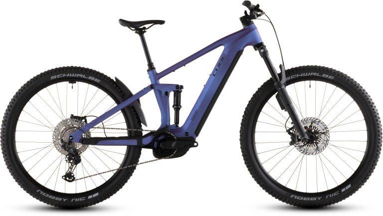 Cube Stereo Hybrid ONE44 EXC 800 2026, VTT électrique tout-suspendu à freinage ABS, vue de profil