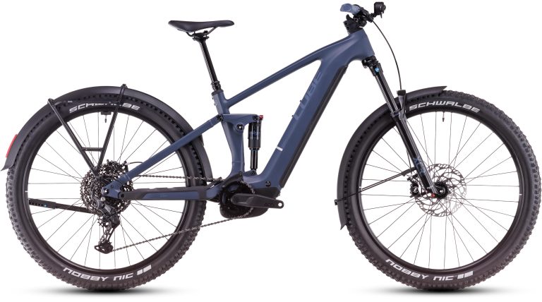 Cube Stereo Hybrid ONE44 Pro 800 Allroad 2025, VTT électrique tout-suspendu de trail, vue de profil
