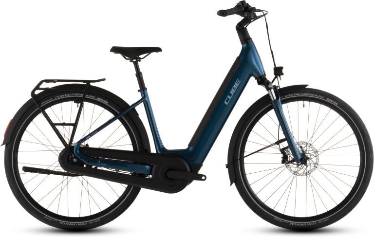 Cube Supreme Hybrid RT Comfort EX 600 2026, vélo de ville électrique à cadre Easy Entry, vue de profil