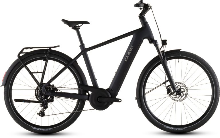 Cube Touring Hybrid ONE 600 2026, vélo de trekking électrique à pneus ballon, vue de profil