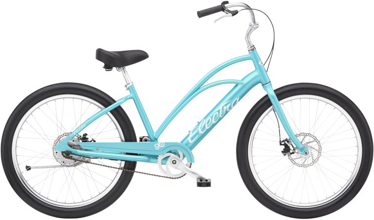 Electra Cruiser Go! 2022 à cadre ouvert, cruiser électrique urbain en 26 pouces, vue de profil