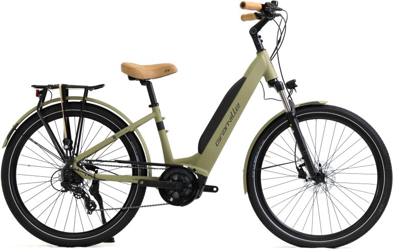 Granville E-Absolute 35 Plus, vélo de ville électrique à cadre Wave, vue de profil