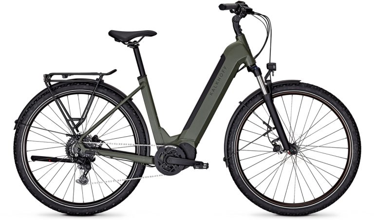 Kalkhoff Endeavour 7 Move+ 2024, vélo de trekking électrique à grande batterie, vue de profil