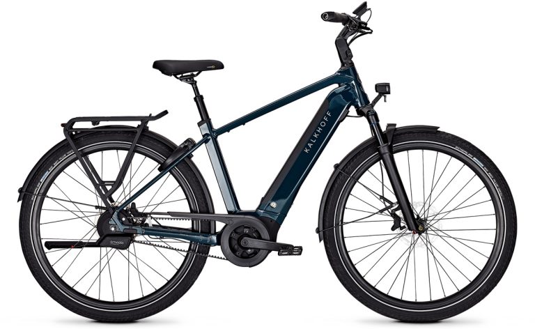 Kalkhoff Endeavour L Excite 2024, vélo de trekking électrique à cadre Diamond, vue de profil