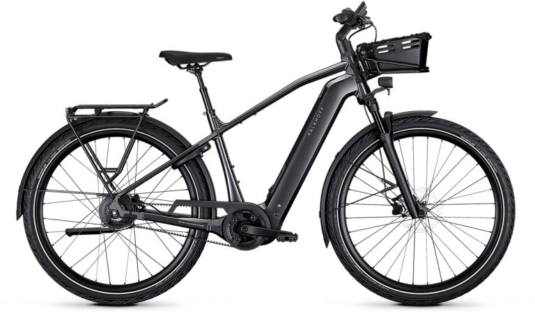 Kalkhoff Image 3 Excite 380 600 Wh 2026, vélo de ville électrique à moyeu Enviolo et courroie, vue de profil