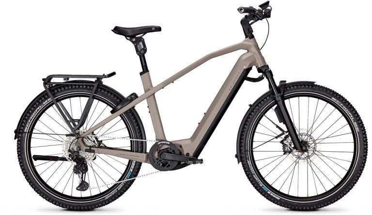 Kalkhoff Image 5 Excite+ BLX 2024, vélo de ville électrique à courroie et cadre Wave, vue de profil