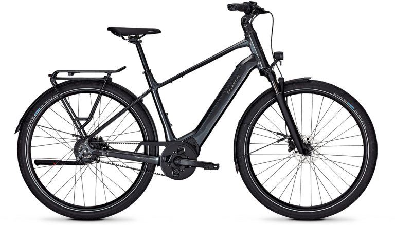 Kalkhoff Image L Excite 400 Wh 2026, vélo de ville électrique léger à moyeu Enviolo, vue de profil
