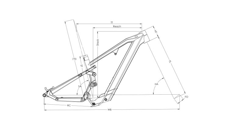 Moustache Game 150.7 750 Wh 2025, VTT électrique tout-suspendu enduro, vue de profil