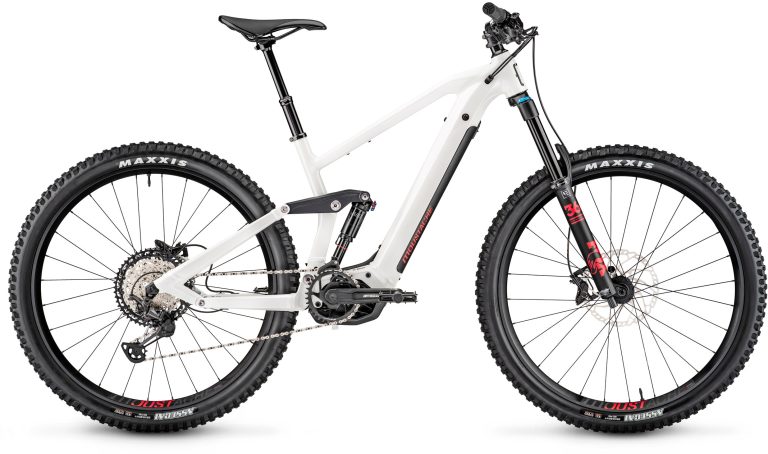 Moustache Game 6 2020, VTT électrique tout-suspendu d’enduro, vue de profil