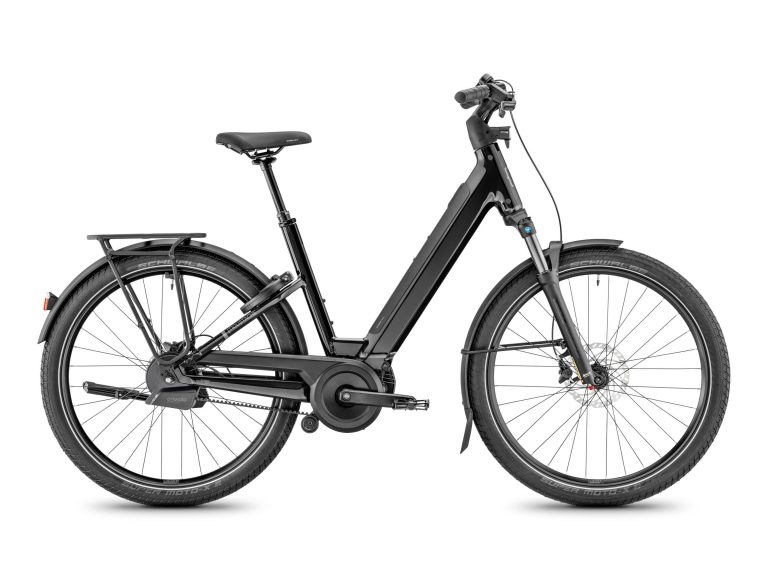 Moustache Mardi 27.6 OPEN AUTO noir, vélo de ville électrique à moyeu Enviolo, vue de profil