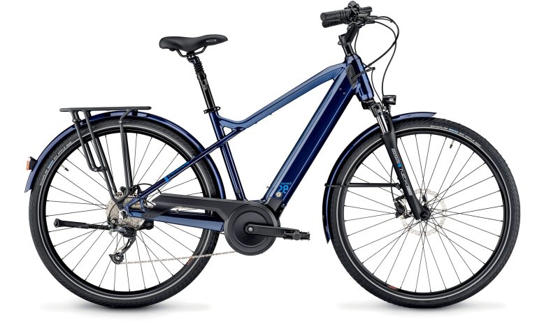 Moustache Samedi 28.2 500 Wh 2023 à cadre haut, vélo de ville électrique, vue de profil