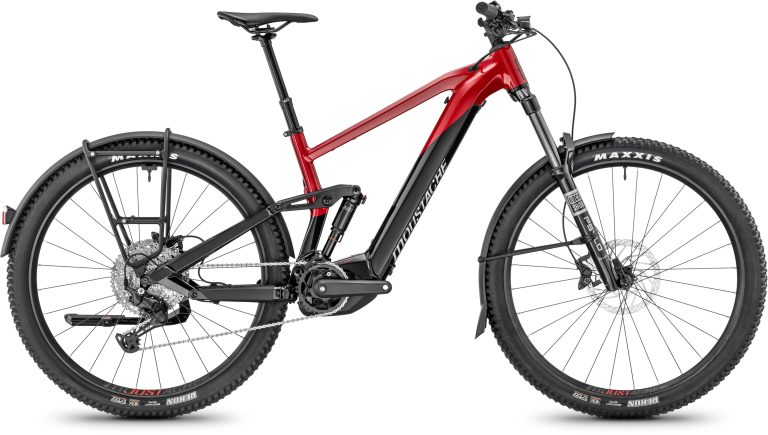 Moustache Trail 150.2 Red EQ 750 Wh 2025, VTT électrique tout-suspendu équipé