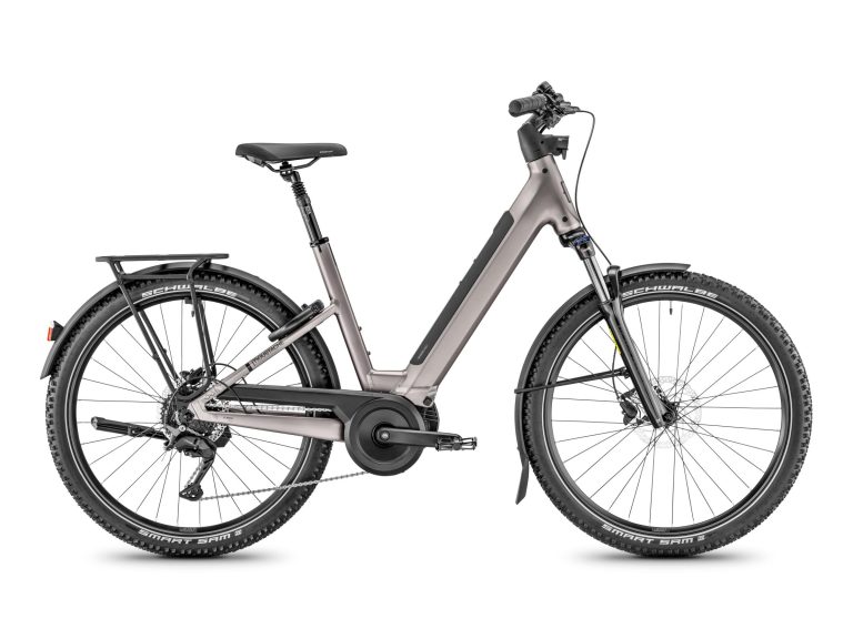 Moustache Xroad 2 Open Titanium 600Wh (2026), VTC électrique polyvalent, vue de profil