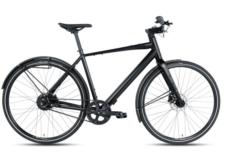 Ridley Urbx Gents, vélo urbain à cadre aluminium et éclairage intégré, vue de profil
