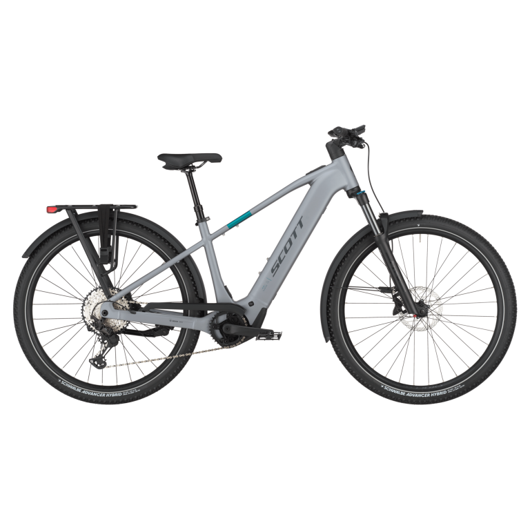 Scott Axis 10 2026, vélo de trekking électrique aluminium à moteur Bosch, vue de profil