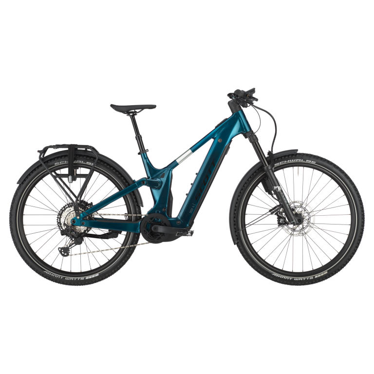 Scott Axis FS 10 2026, VTC électrique tout-suspendu à moteur Bosch et freins Magura, vue de profil