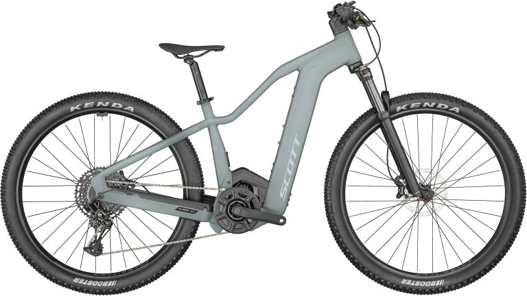 Scott Contessa Active eRIDE 910 2024, VTT électrique semi-rigide à moteur Bosch, vue de profil