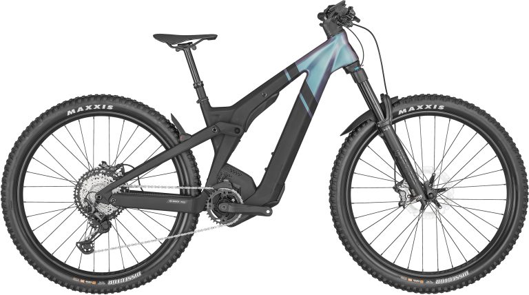 Scott Contessa Patron eRIDE 900 2024 violet, VTT électrique d’enduro tout-suspendu, vue de profil