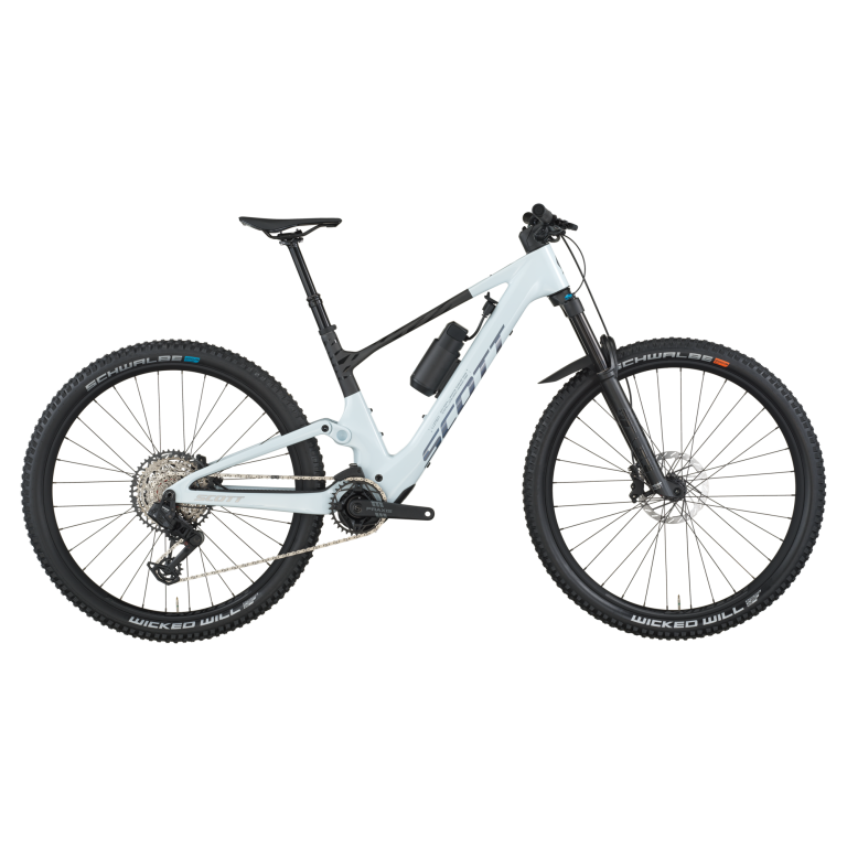 Scott Lumen 910 2026, VTT électrique tout-suspendu carbone à moteur TQ HPR60, vue de profil