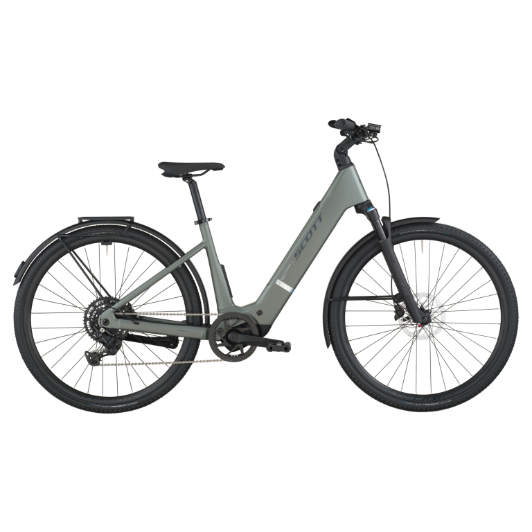 Scott Passage 20, vélo de trekking électrique à cadre Wave, vue de profil