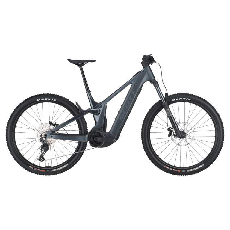 Scott Patron 920 2025, VTT électrique tout-suspendu aluminium noir, vue de profil