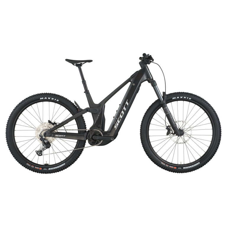 Scott Patron 920 2026, VTT électrique tout-suspendu carbone noir, vue de profil