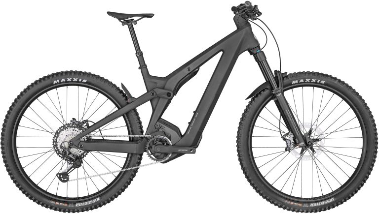 Scott Patron eRIDE 900 2024, VTT électrique tout-suspendu à cadre carbone, vue de profil