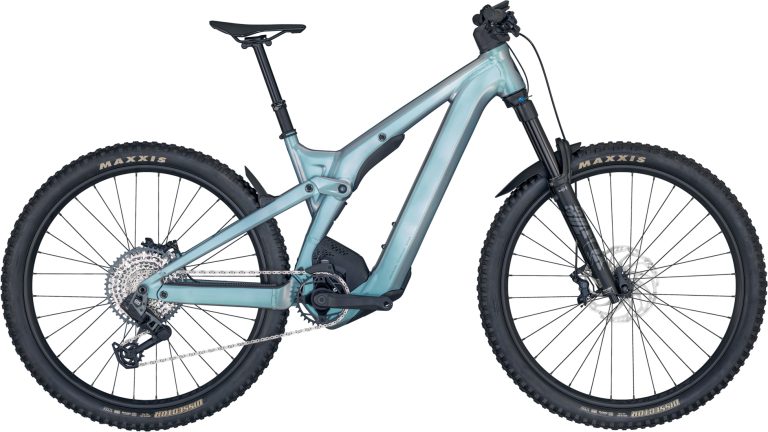 Scott Patron eRIDE 910 TR 2024, VTT électrique tout-suspendu à cadre aluminium, vue de profil